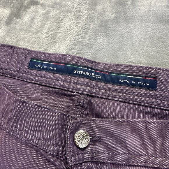 New Stefano Ricci Straight Jeans Men's Size 40 Lavender Purple Denim - Picture 5 of 8